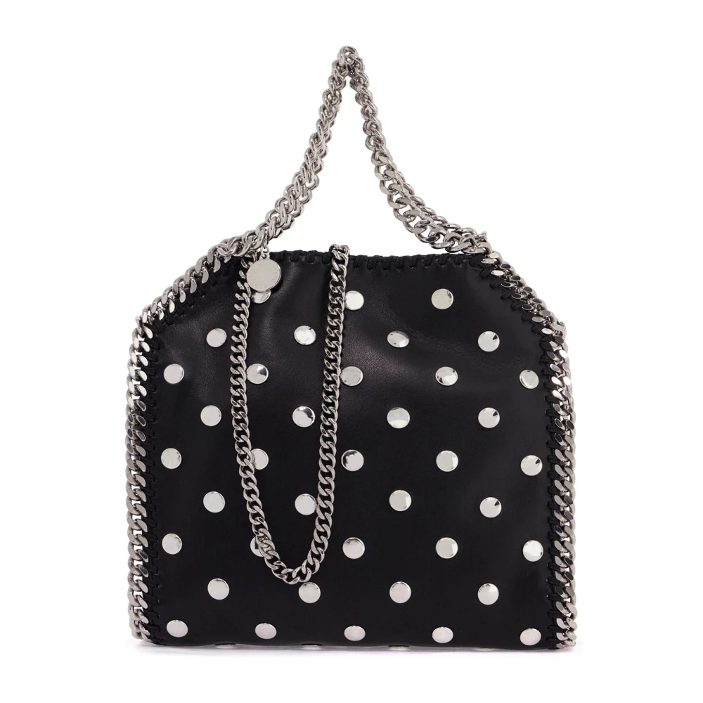 Stella Mccartney Gestikte Mini Tote Tas Black Dames