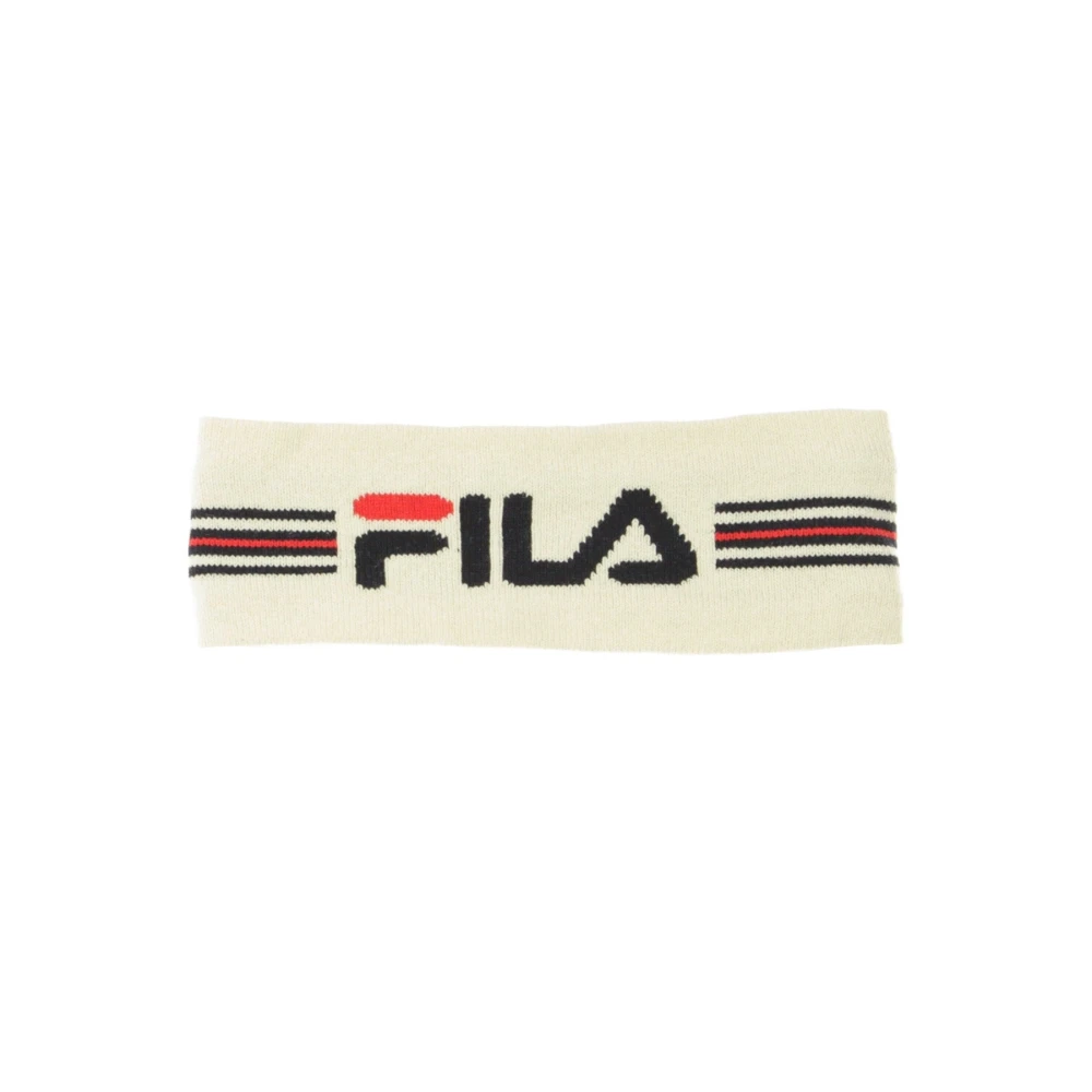 Fila Intarsia Gebreide Hoofdband in Whitecap Grey Black Red Beige Heren