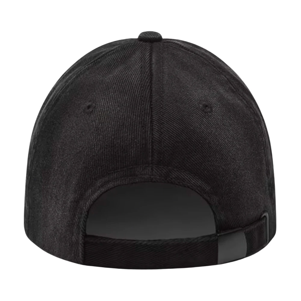 Versace Jeans Couture Gotische geborduurde klep hoed Black Unisex