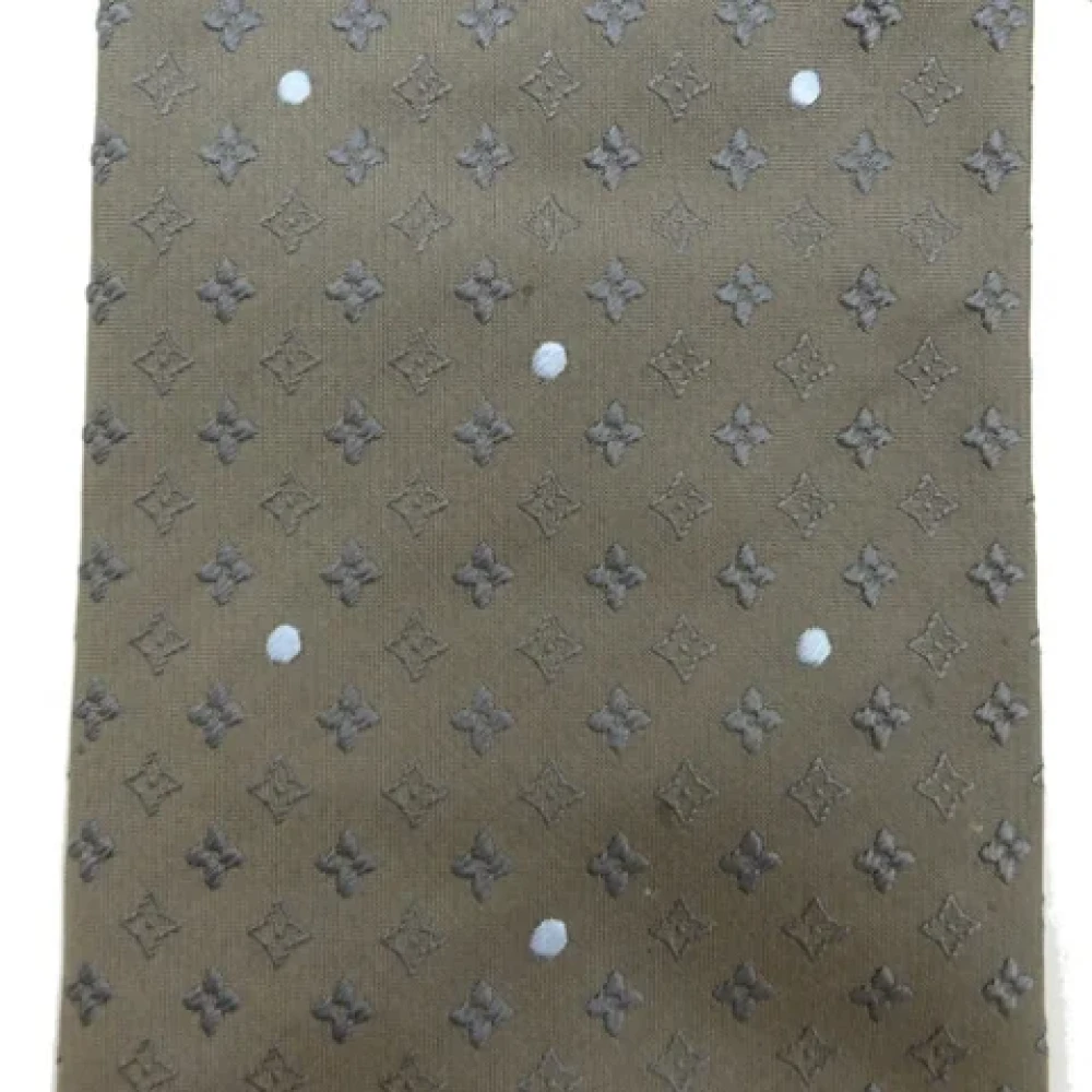 Louis Vuitton Vintage Pre-owned Silk home-office Gray Heren