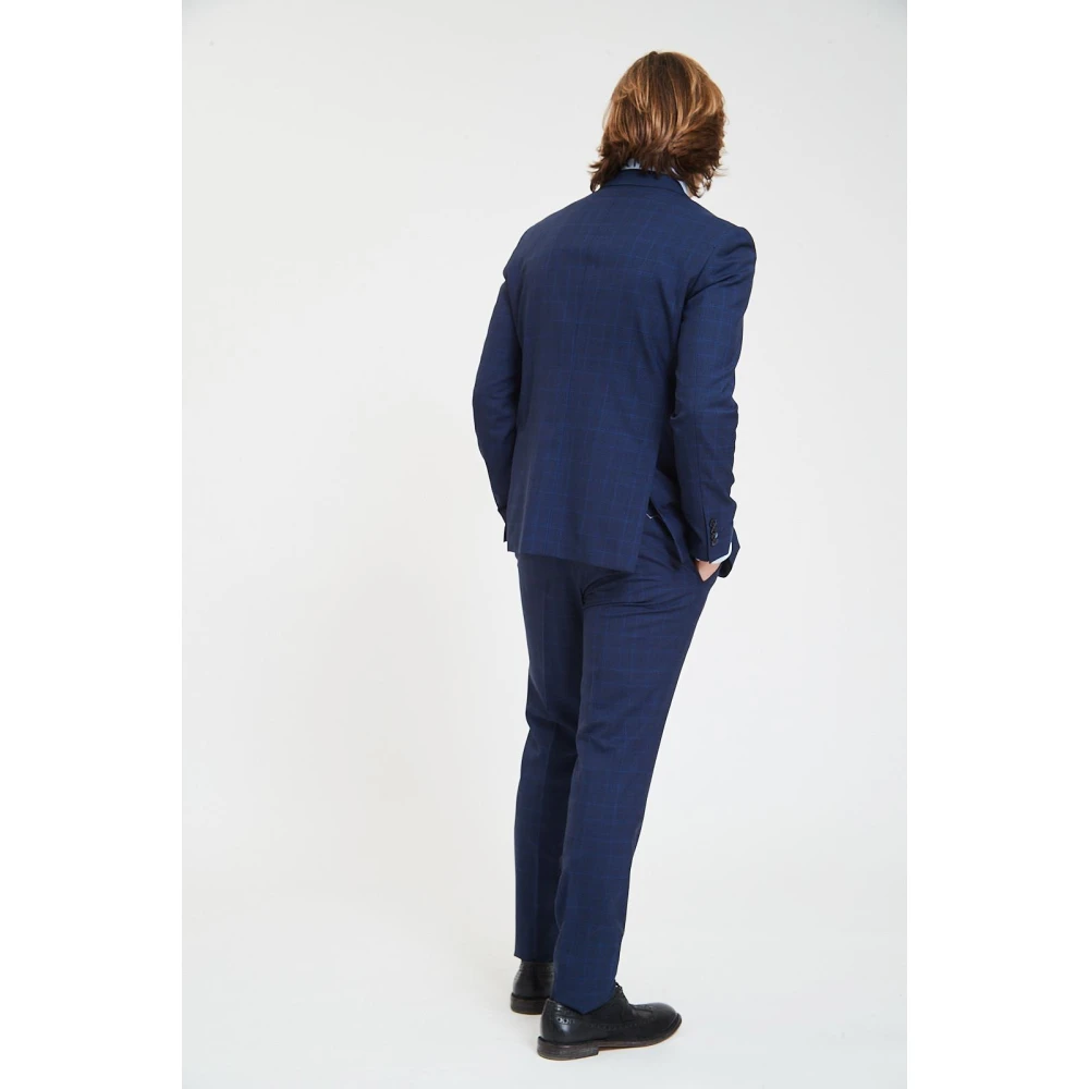 Luigi Bianchi Mantova Elegante Jurk Blue Heren