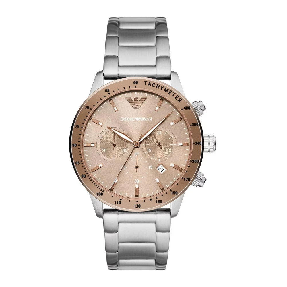 Emporio Armani Men's Brown Chronograph Stainless Steel Watch