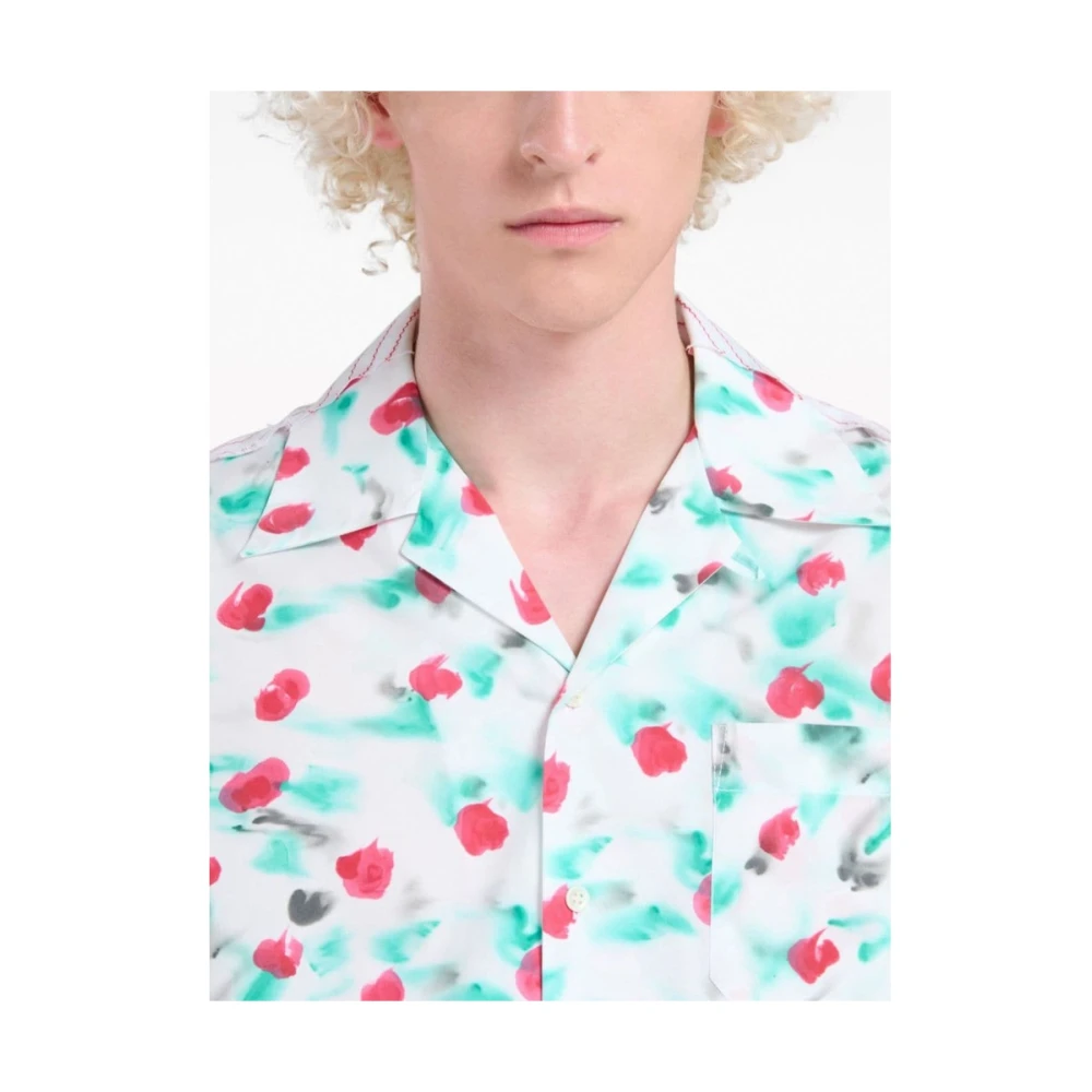 Marni Multicolor Mix-Print Panelled Shirt Multicolor Heren