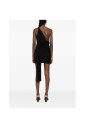 black-strapless-draped-ruched-dress