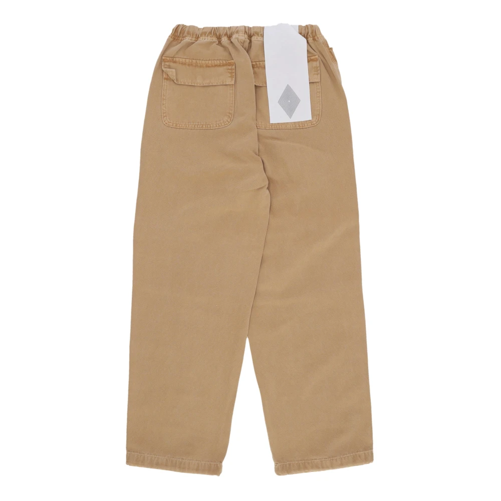 Amish Donkerbeige Katoenen Broek met Zakken Beige Heren