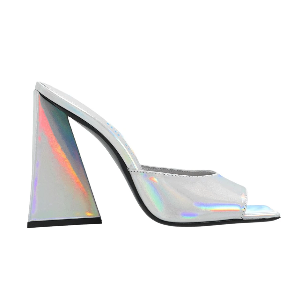 The Attico Gray Heeled Mules, Female, 3 Uk, Devon Heeled Mules