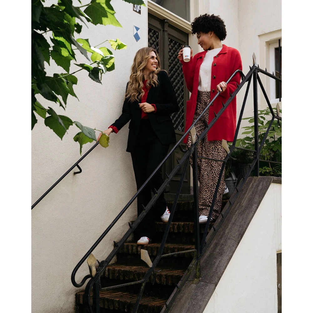 &Co Woman Zachte gebreide cardigan Red Dames