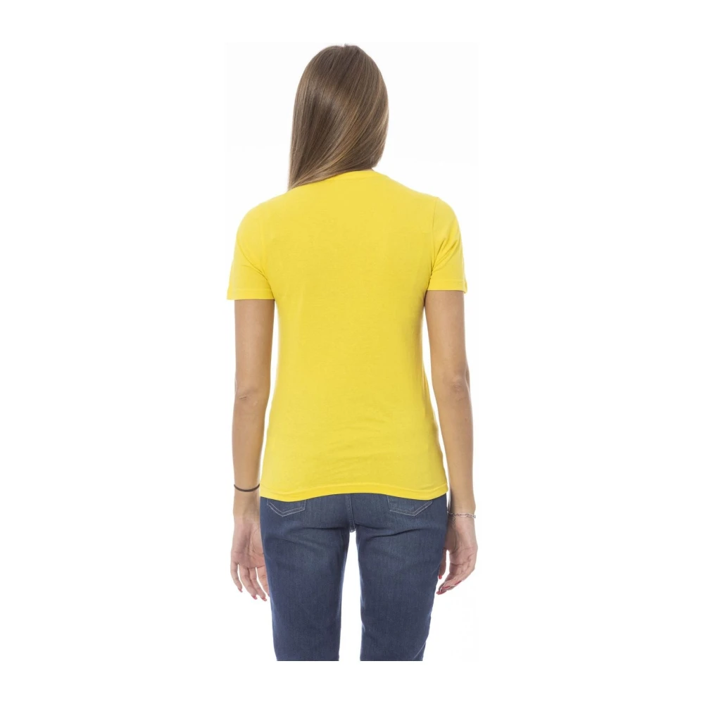 Baldinini Ronde Hals Korte Mouw Trendy T-Shirt Yellow Dames