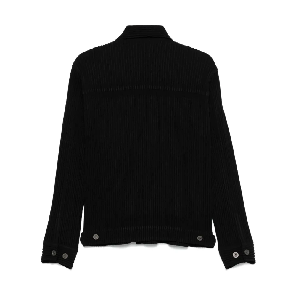 Issey Miyake Lichte wol-achtige Blouson Jas Black Heren