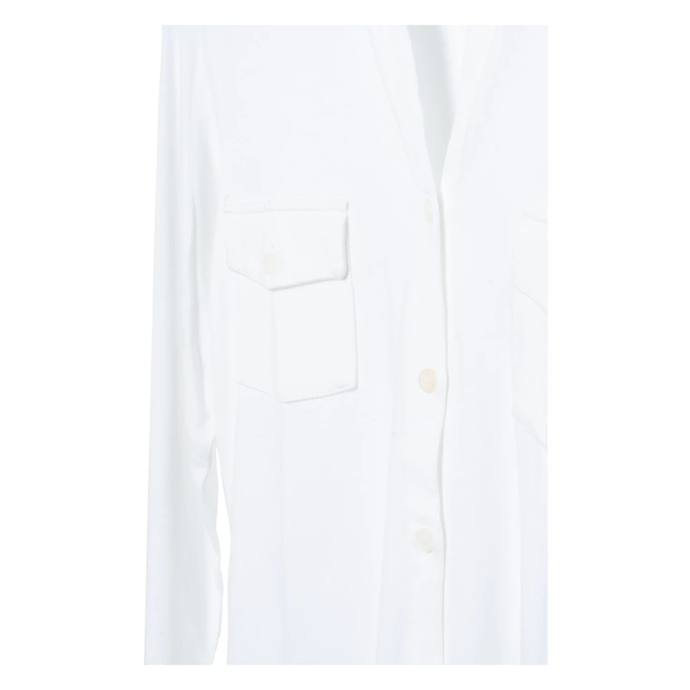majestic filatures Elegant LS Pocket Polo Shirt White Dames