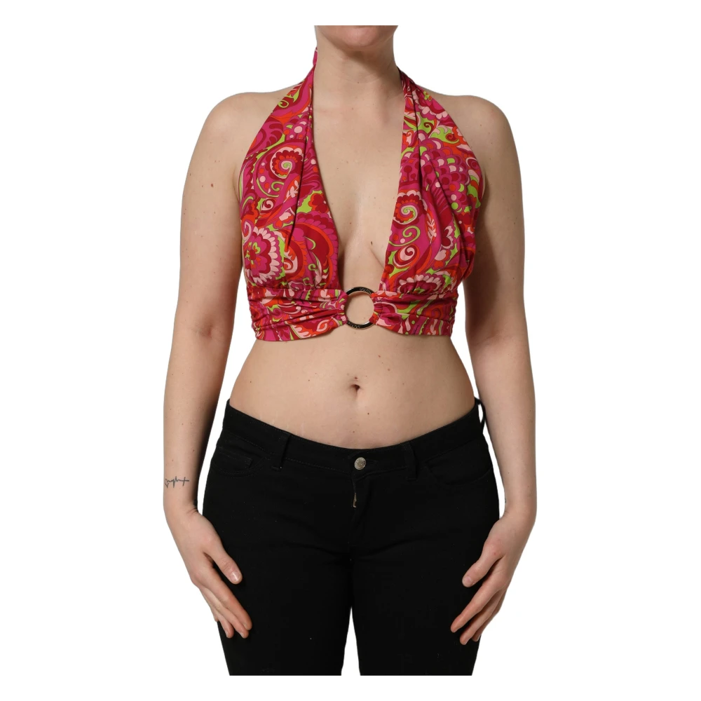 Dolce & Gabbana Women's Red Cropped Tank - Sleeveless Tops - Xs - Tops