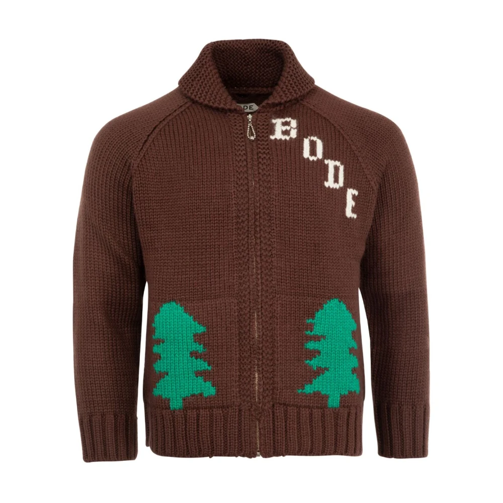 Bode Bruine Shawl Kraag Vest Brown Heren