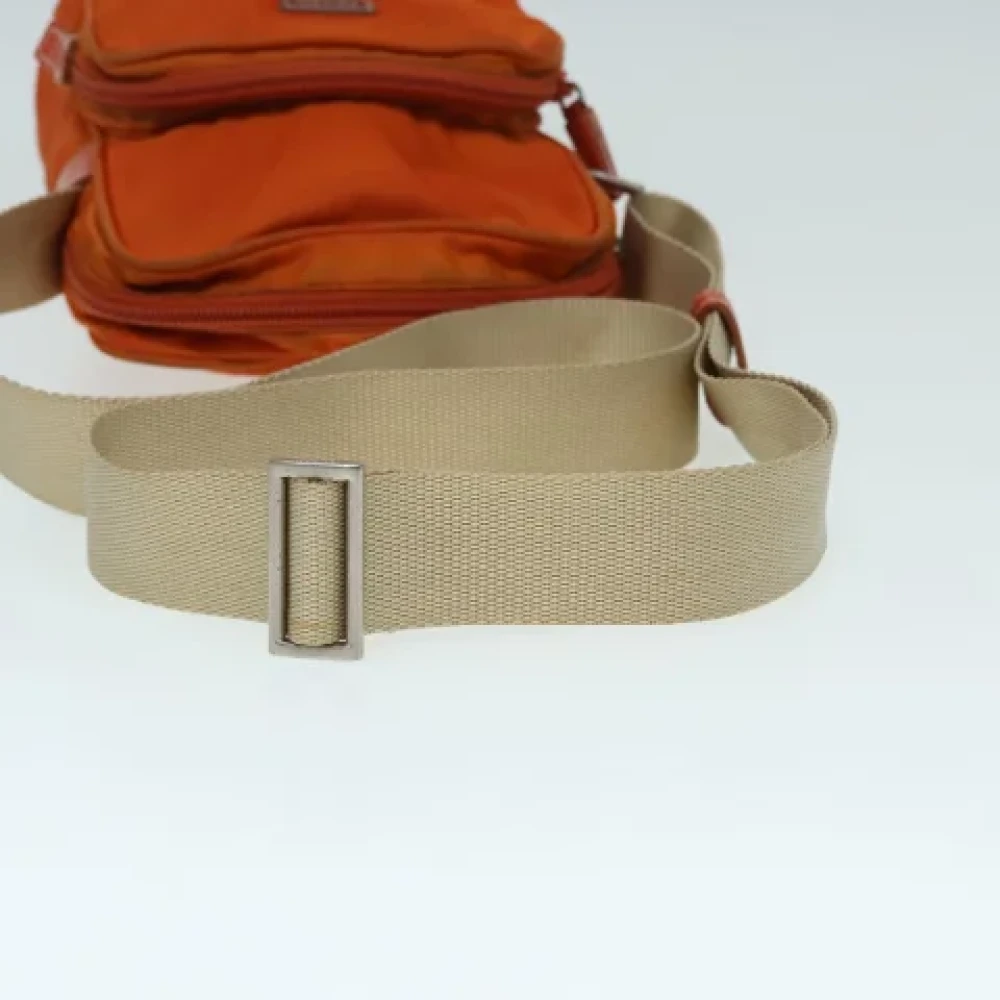 Prada Vintage Pre-owned Nylon prada-bags Orange Dames