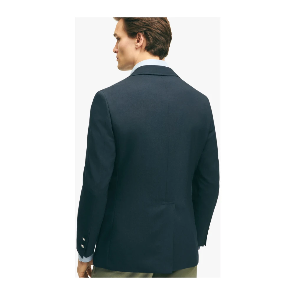 Brooks Brothers Marineblauwe Wollen Blazer Blue Heren