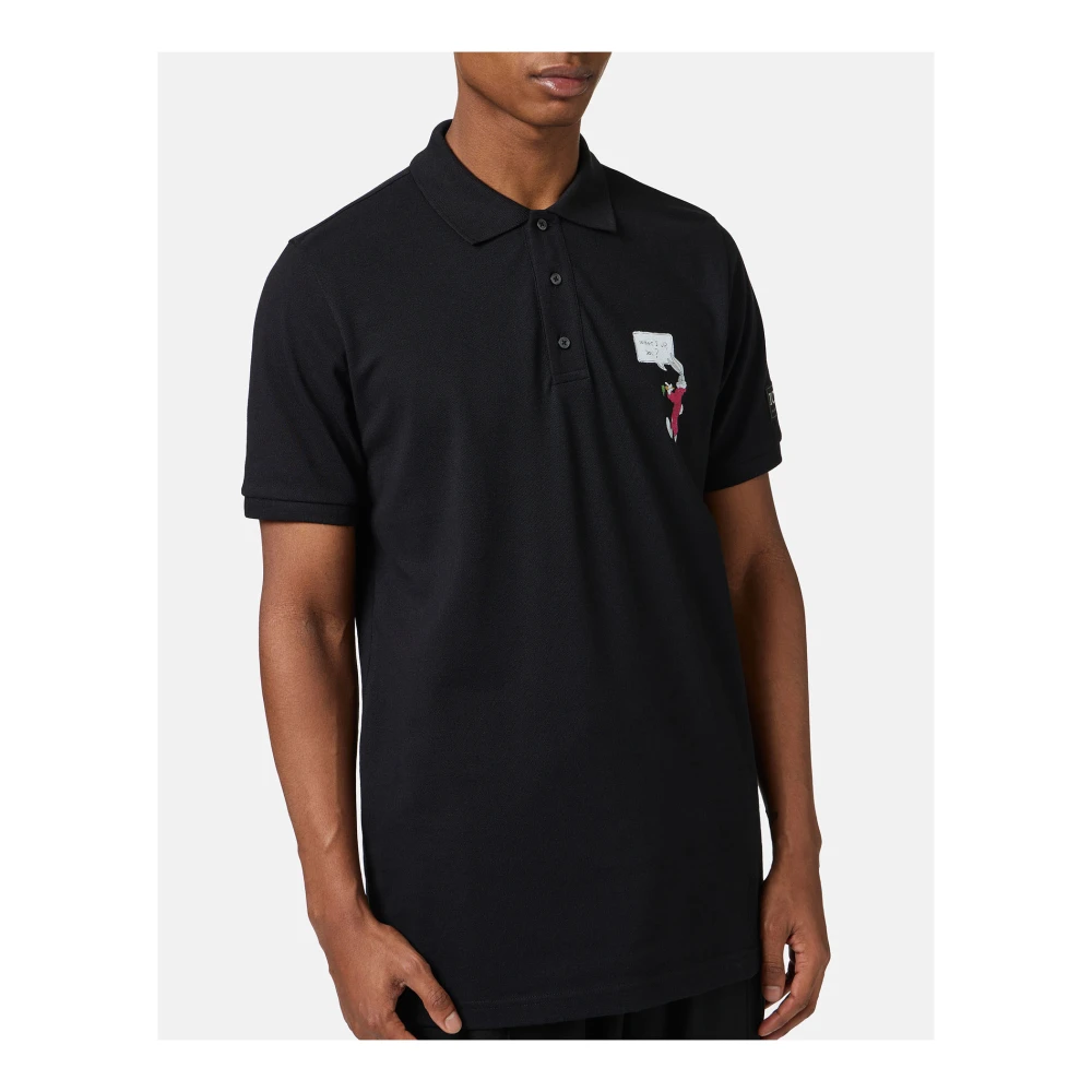 Iceberg Regular fit zwarte piqué polo Black Heren