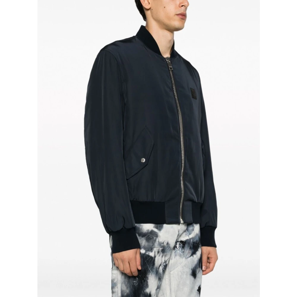 Balmain Blauwe Parka Jas voor Heren Blue Heren