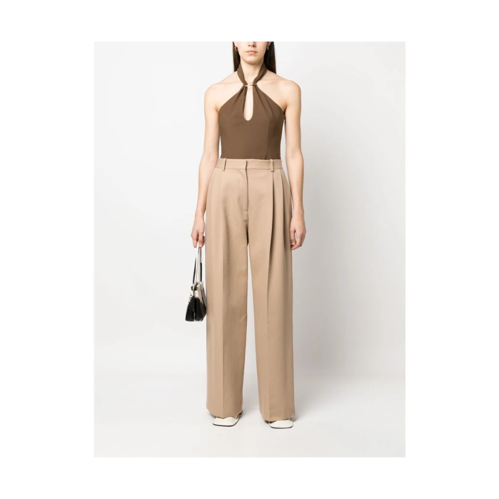 Calcaterra Wide Trousers Brown Dames
