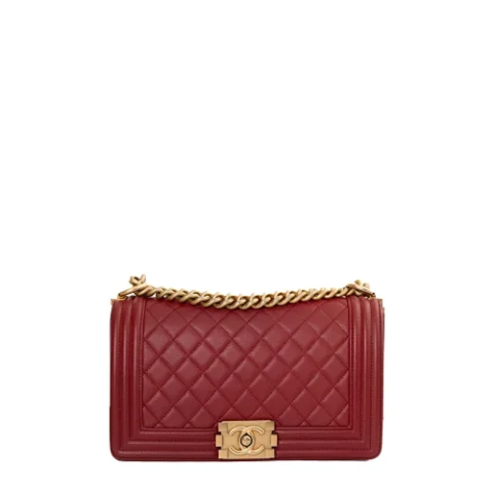 Chanel Vintage Pre-owned Leather chanel-bags Red Dames