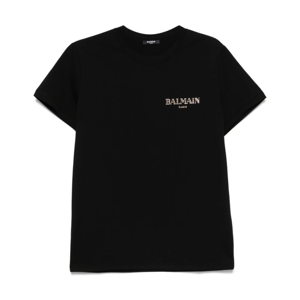 Balmain Men's Black Crew Neck T-Shirts And Polos