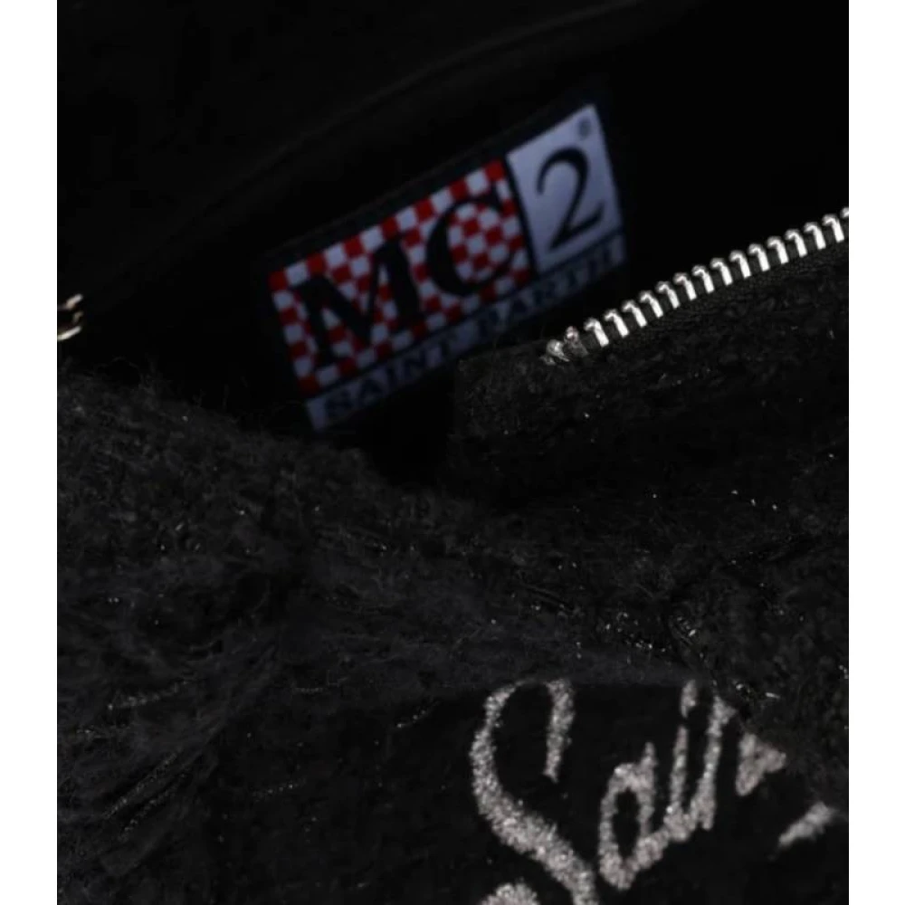MC2 Saint Barth Kleine zwarte tas met een vleugje glans Black Dames