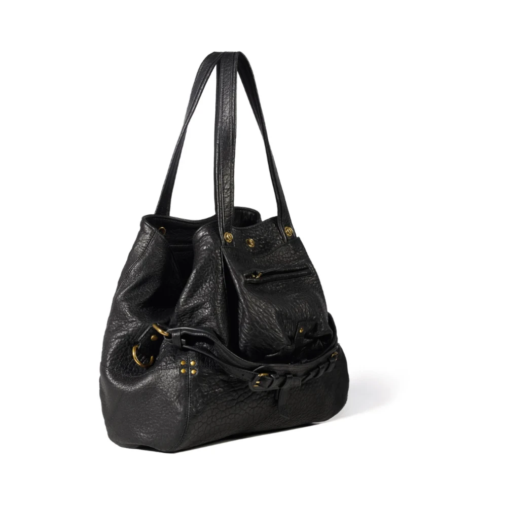 Jérôme Dreyfuss Zwarte leren tas Black Dames