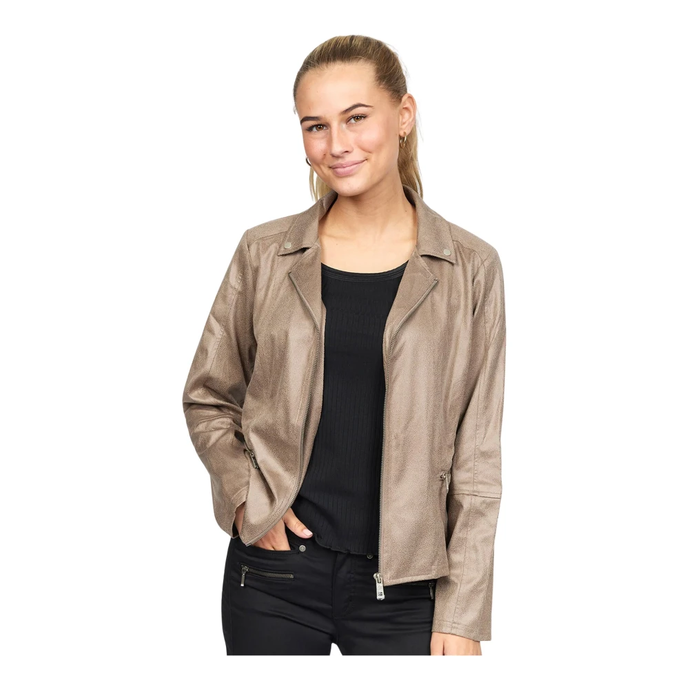 2-Biz Stijlvolle Padova Blazer in Sand Brown Dames