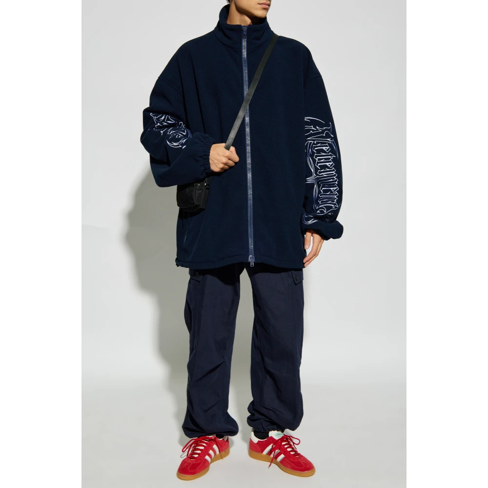 Vetements Logo Fleece Blue Heren