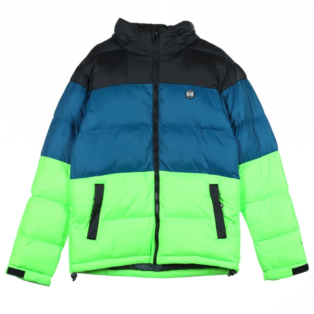 Dolly Noire Gewatteerde jas in zwart groen Multicolor Heren