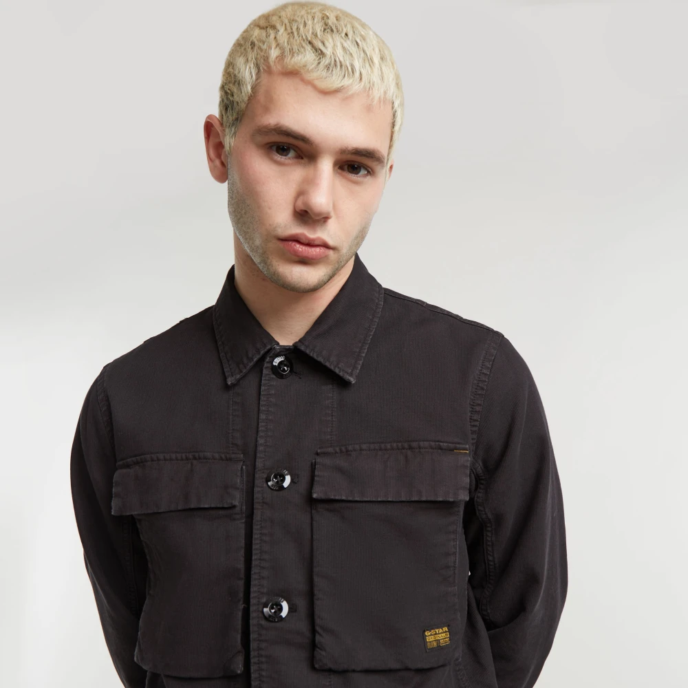 G-Star Leger Overshirt 4-Zak Bedford Cord Black Heren
