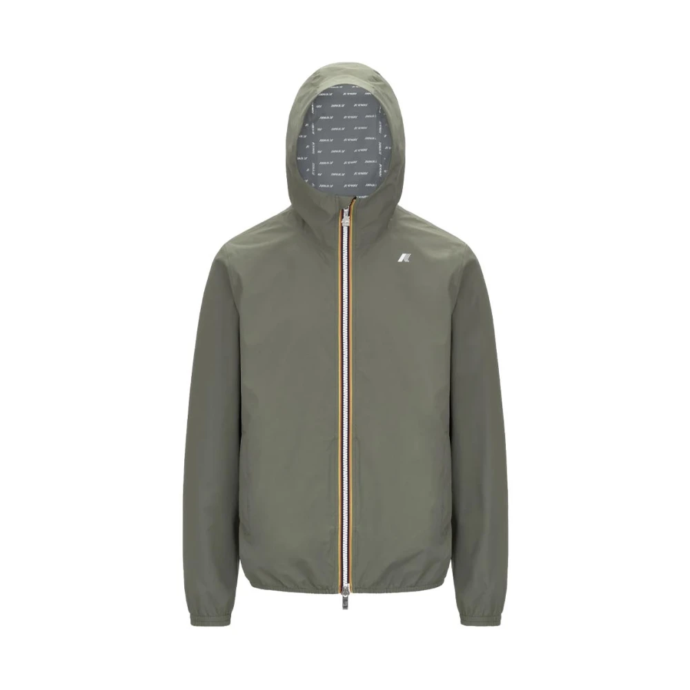 K-Way Men's Green Jack Stretch Dot Jacket - Rain Jackets - 2XL - Jackets