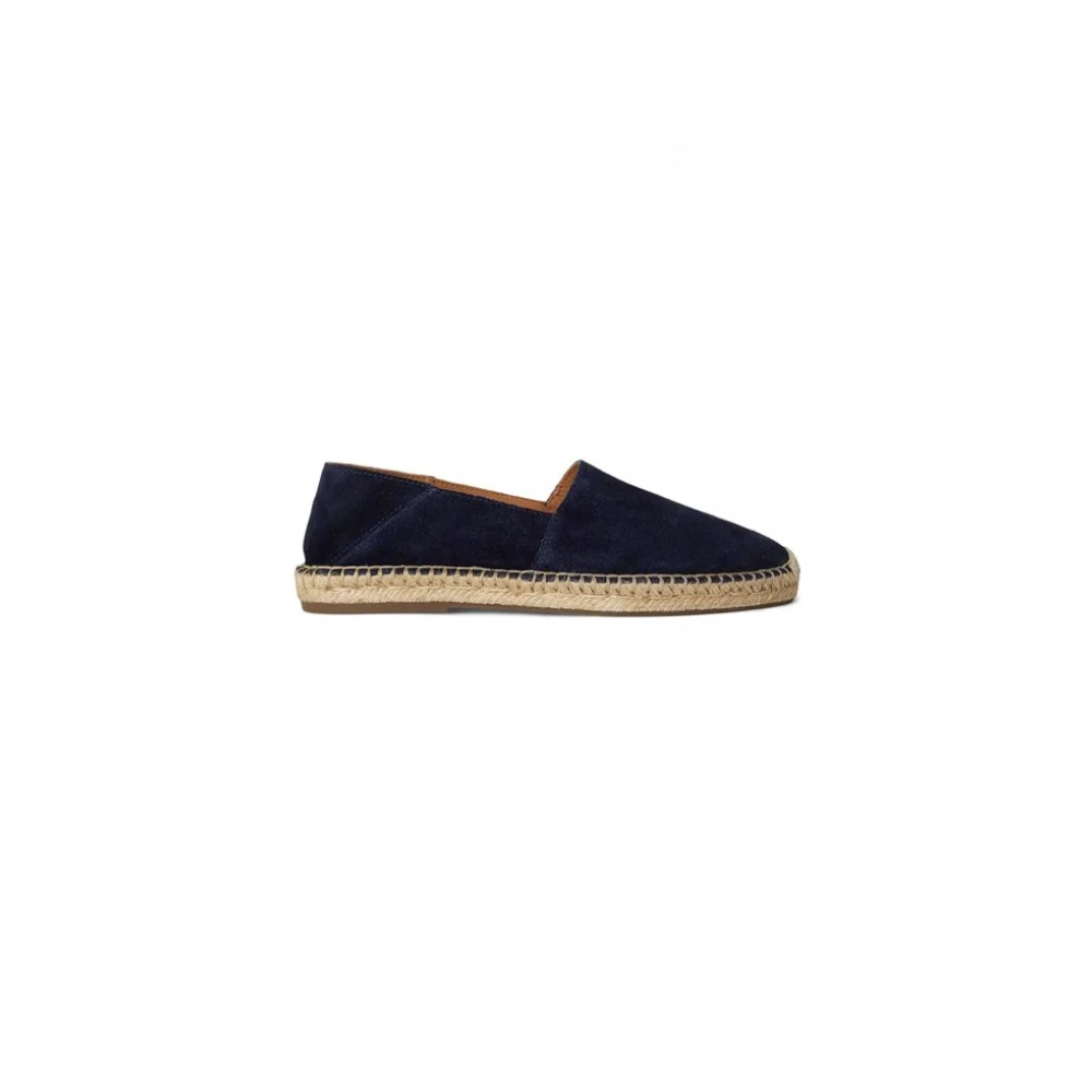 Ralph Lauren Herr Blå Skor 42 Eu, Läder, Cevio Suede Espadrille