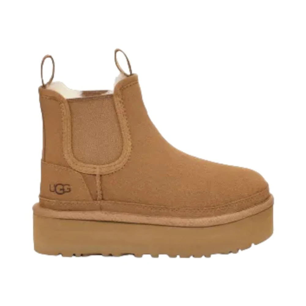 UGG Casuala och Bekväma Platform Chelsea Stövlar Brown, Flicka