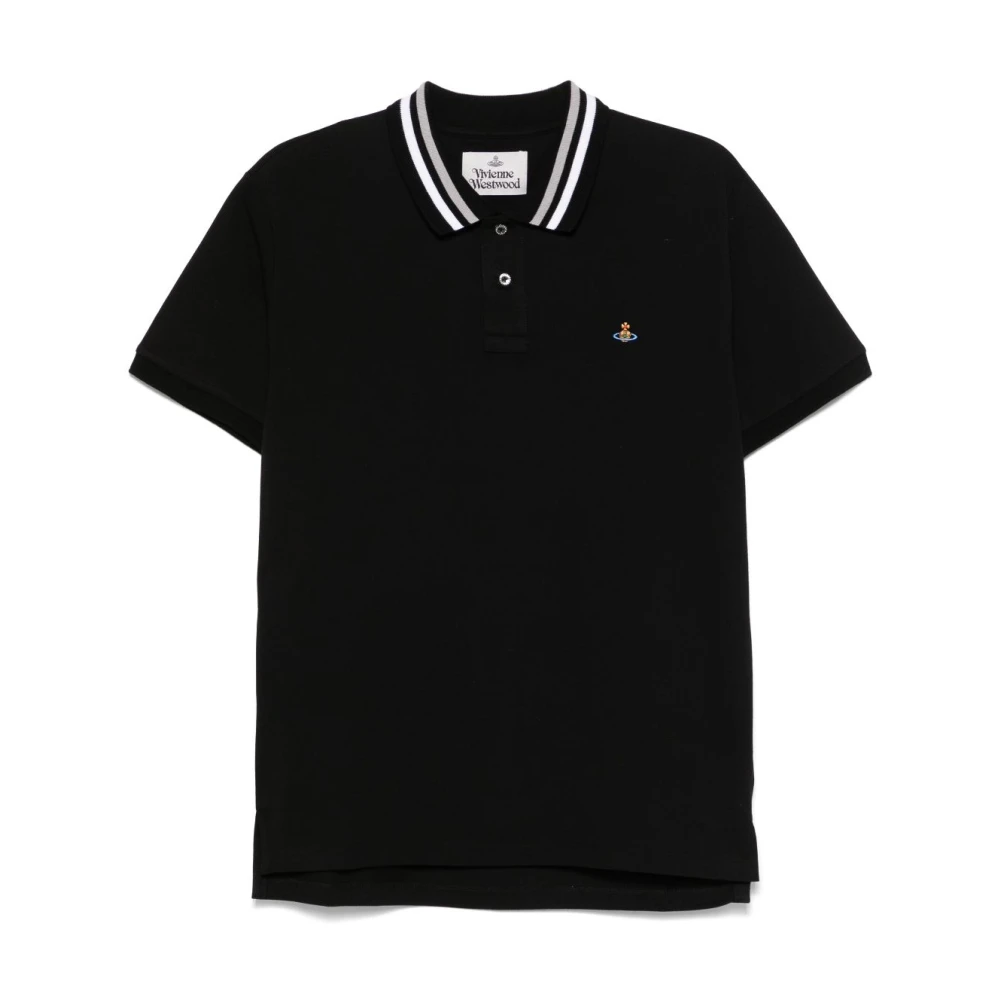 Vivienne Westwood Zwarte knoopsluiting shirt met Orb-logo Black Heren