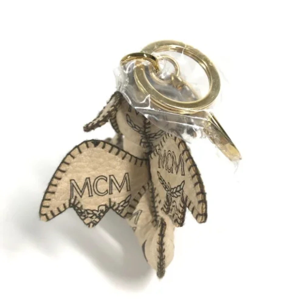 MCM Pre-owned Leather key-holders Beige Dames