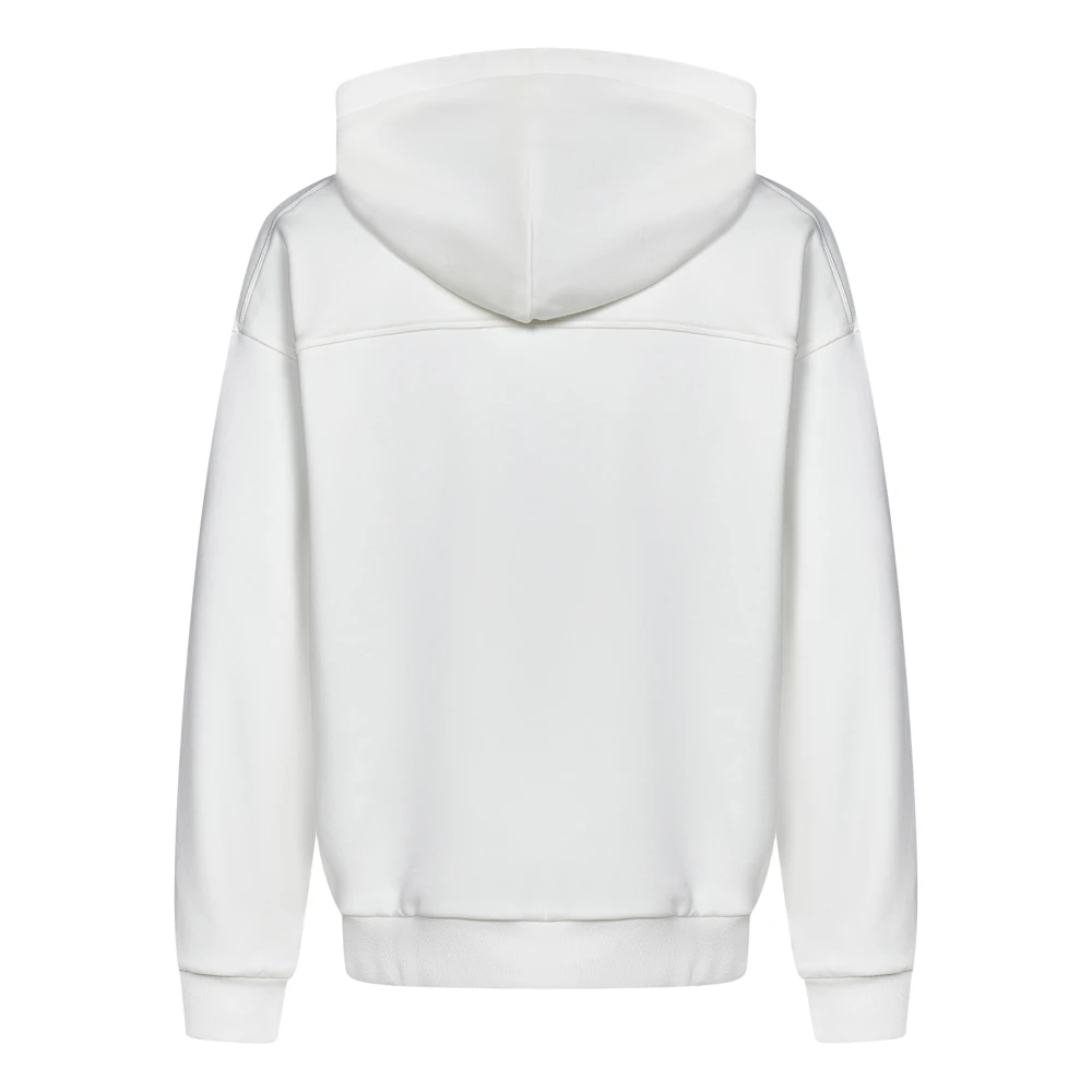 Ermenegildo Zegna Witte Sweater met Capuchon en Zakken White Heren