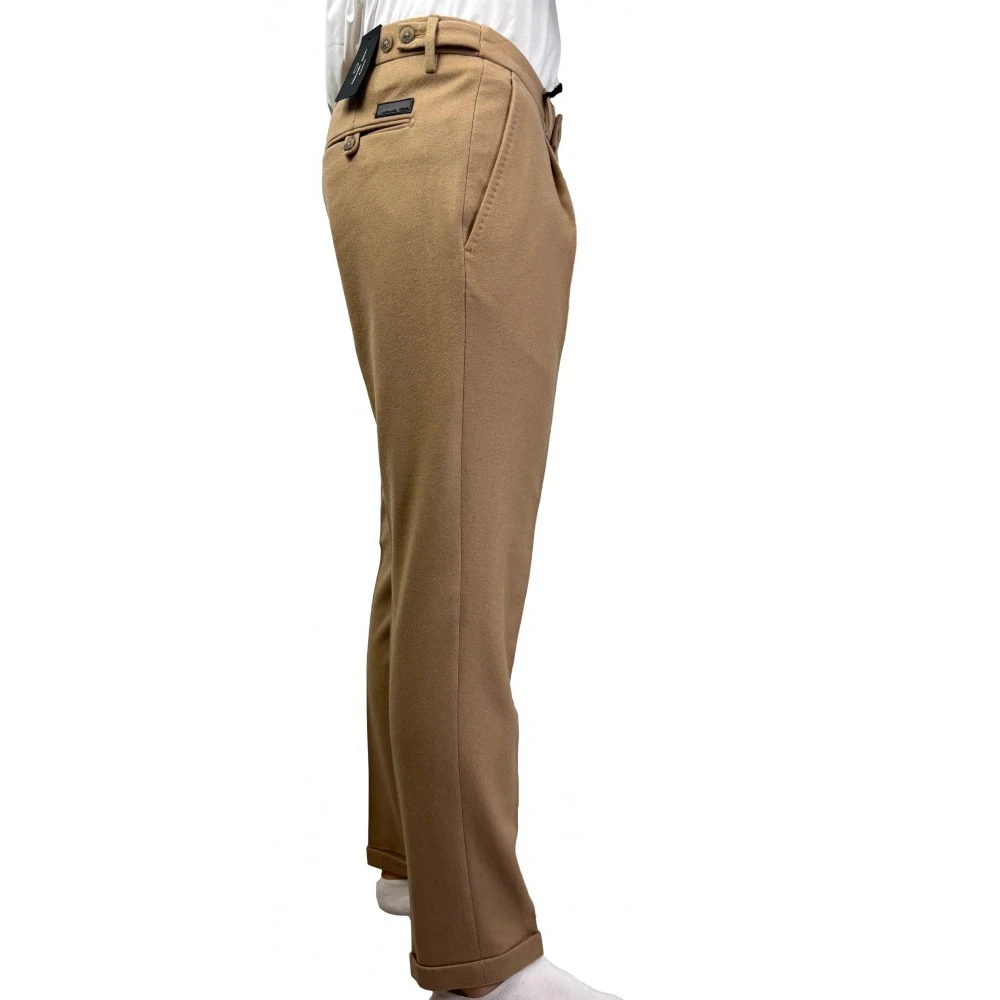 Michael Coal Beige Wol Pantalone Beige Heren