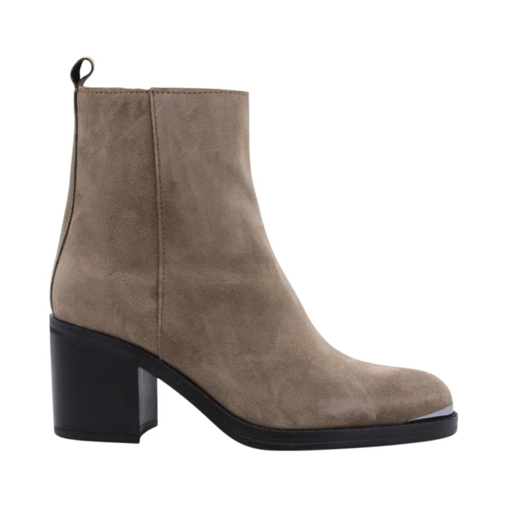 Alpe Beige Heeled Boots, Female, 5 Uk, Stylish Ankle Boots Amares