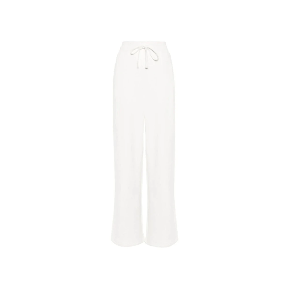 Gucci Katoenen joggingbroek met trekkoord in de taille White Dames