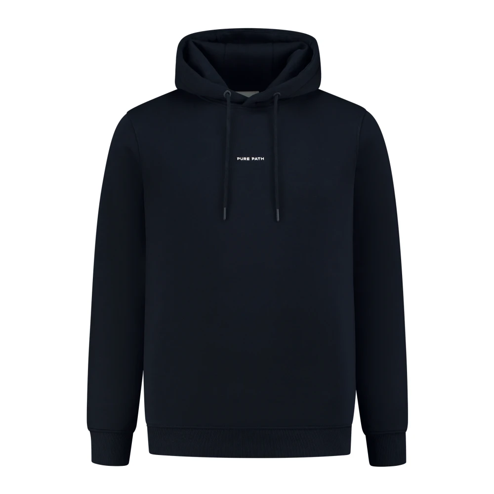 Pure Path Essential Logo Hoodie Blue Heren