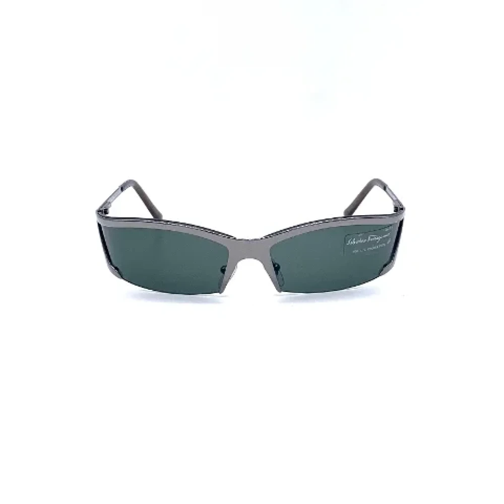 Salvatore Ferragamo Pre-owned Silver sunglasses Gray Dames