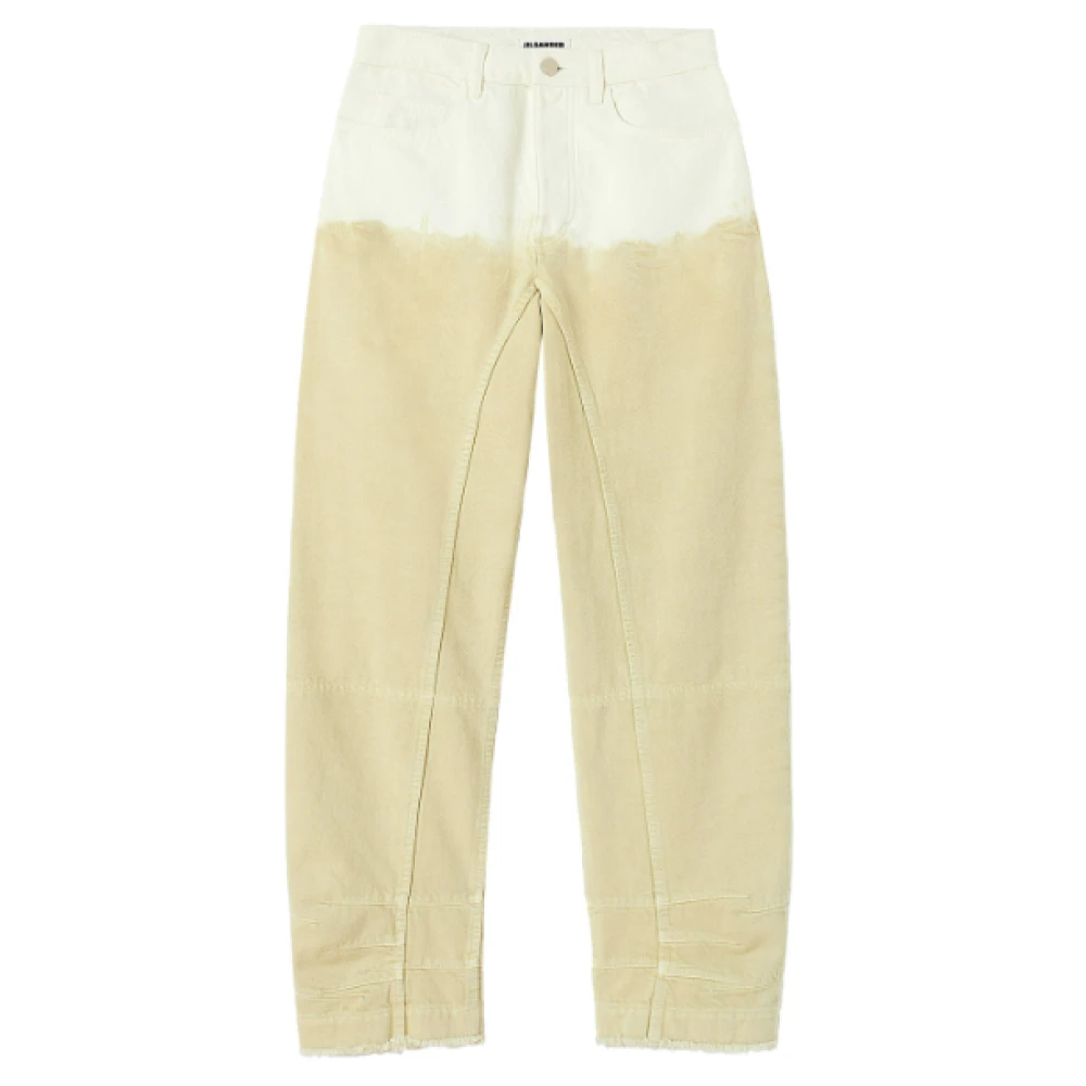 Jil Sander Witte Beige Broek Stijlvolle Mode Beige Dames