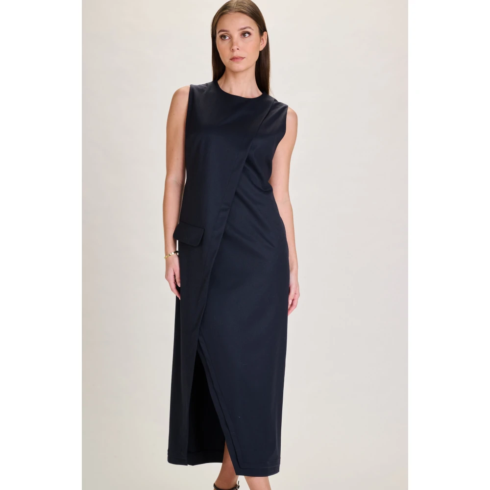 March23 Midi-jurk met bloemenprint Blue Dames