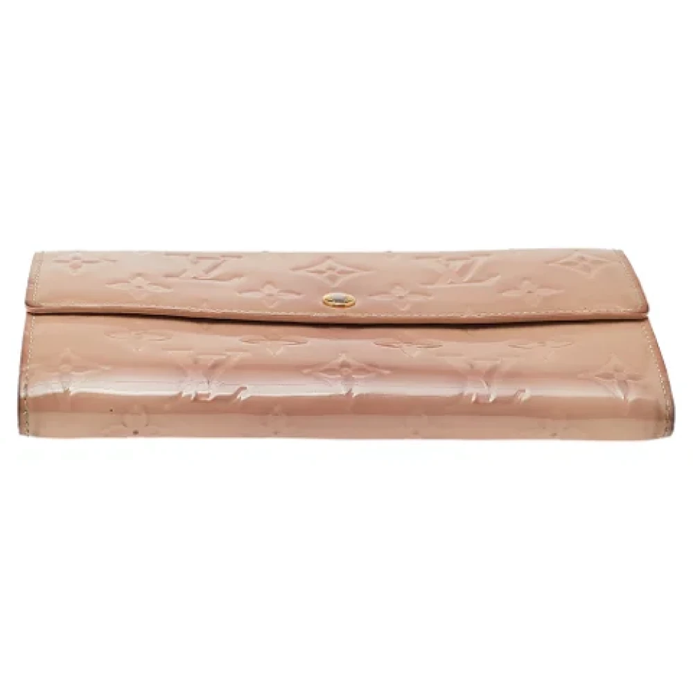 Louis Vuitton Vintage Pre-owned Leather wallets Beige Dames