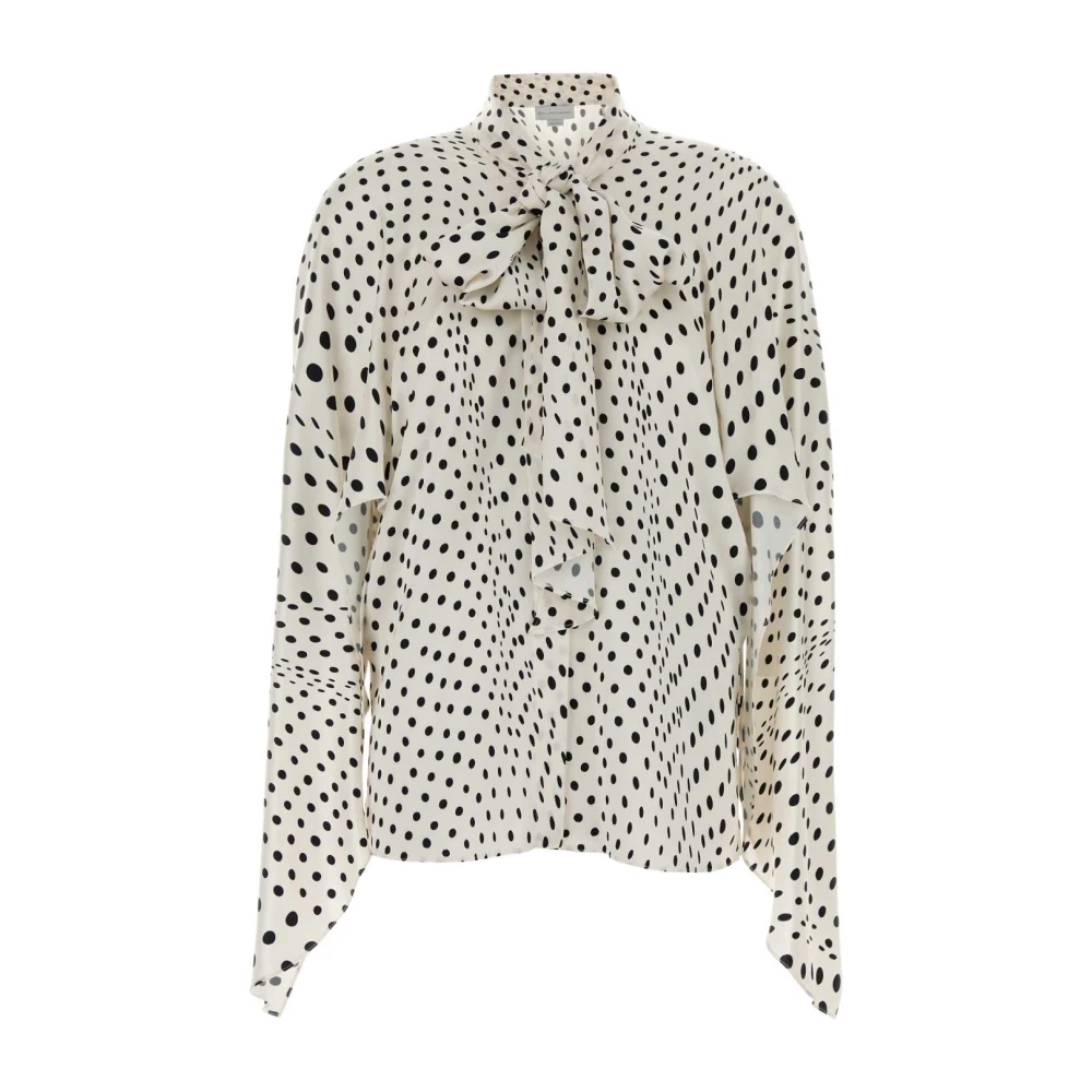 Stella Mccartney Women's Multicolor Blouses, Xs, Tie-Neck Polkadots P