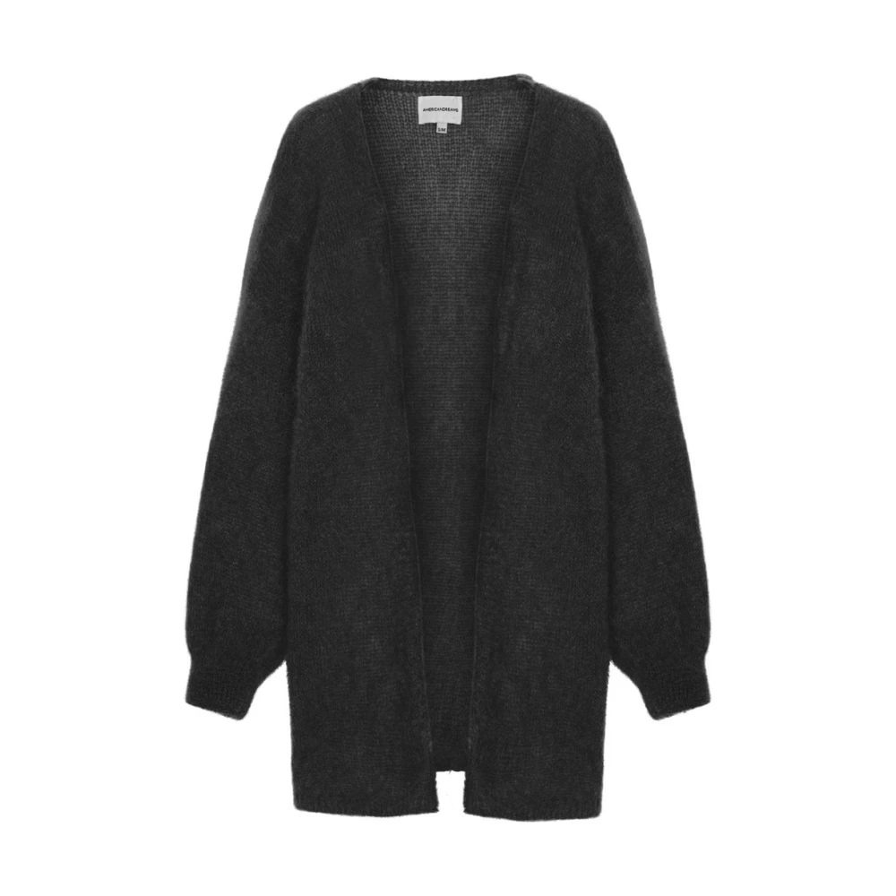 American Dreams Almond Midi Cardigan Oversized Ballonmouwen Black Dames