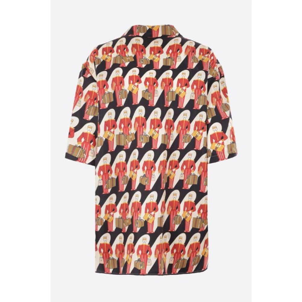 Gucci Zijden Twill Bowling Shirt met All-Over Print Multicolor Heren