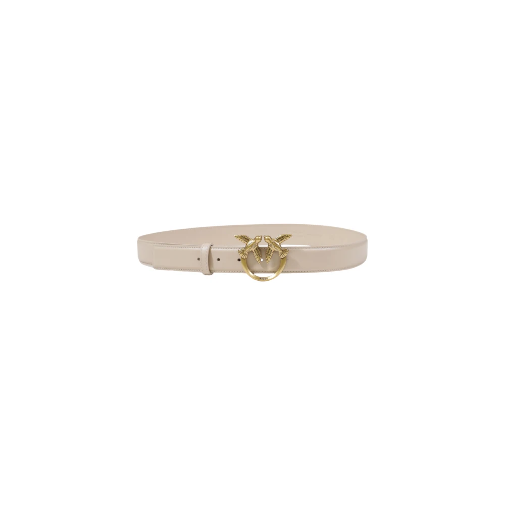 Pinko Women's Beige Belts, Xs, Leather Belt