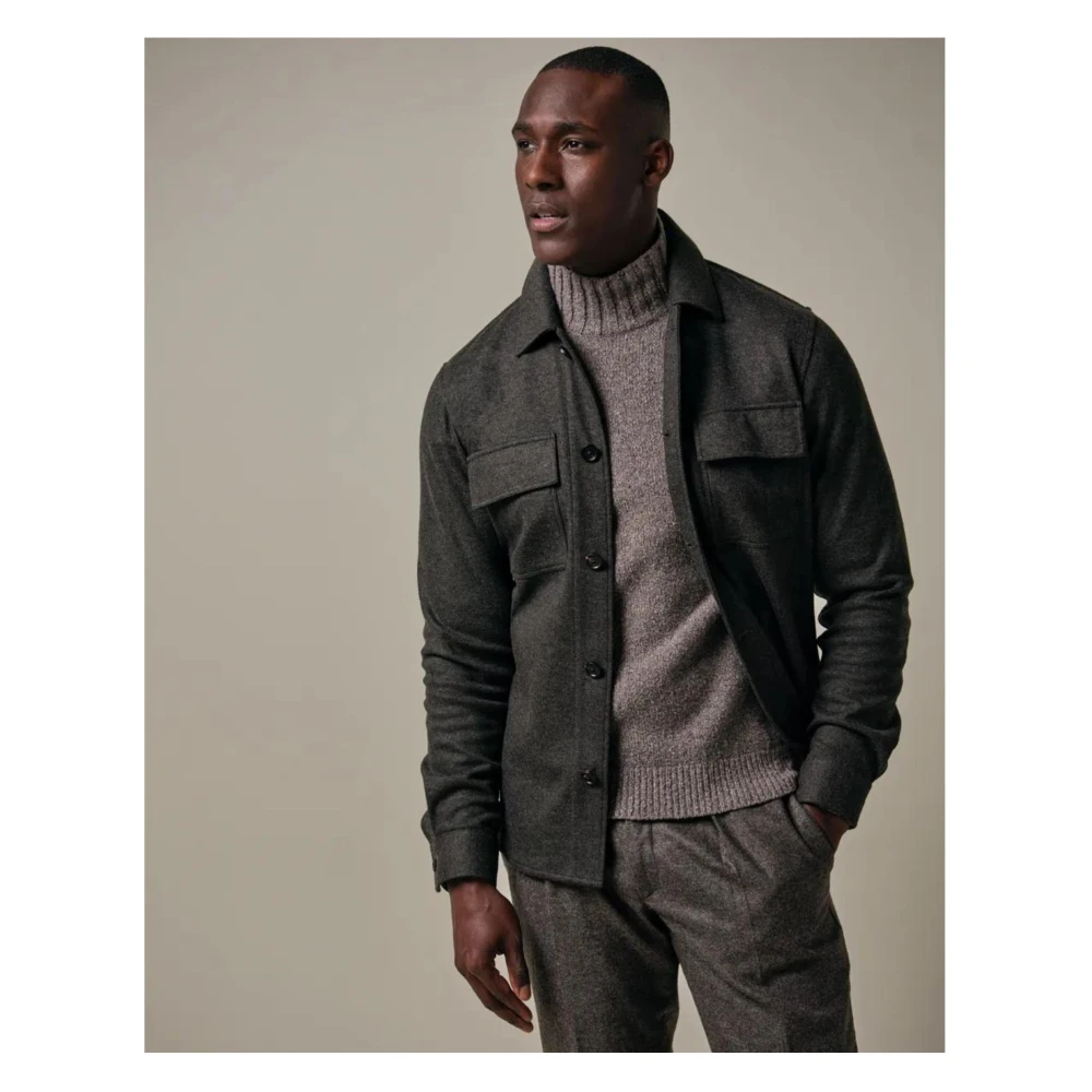 Profuomo Donkergrijs Overshirt Gray Heren