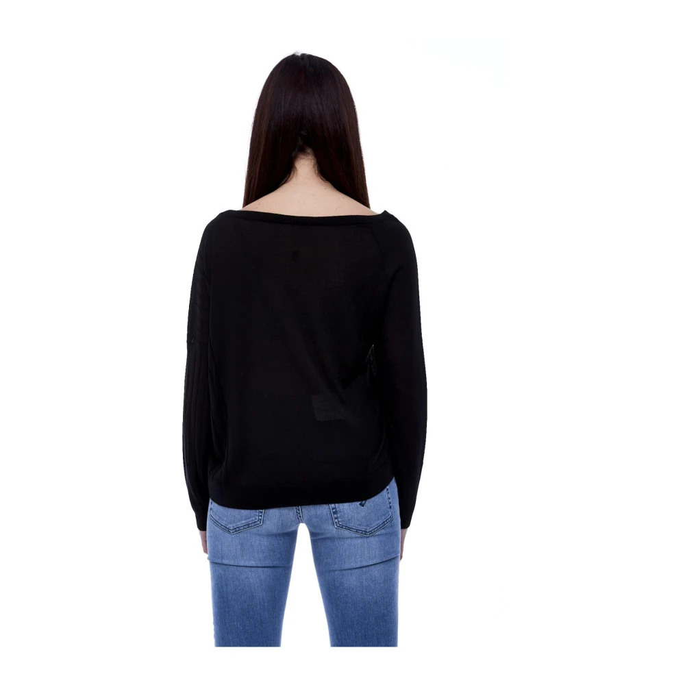 Manila Grace Asymmetrische Top Black Dames