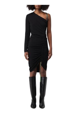 oneshoulder-cinched-waist-midi-dress